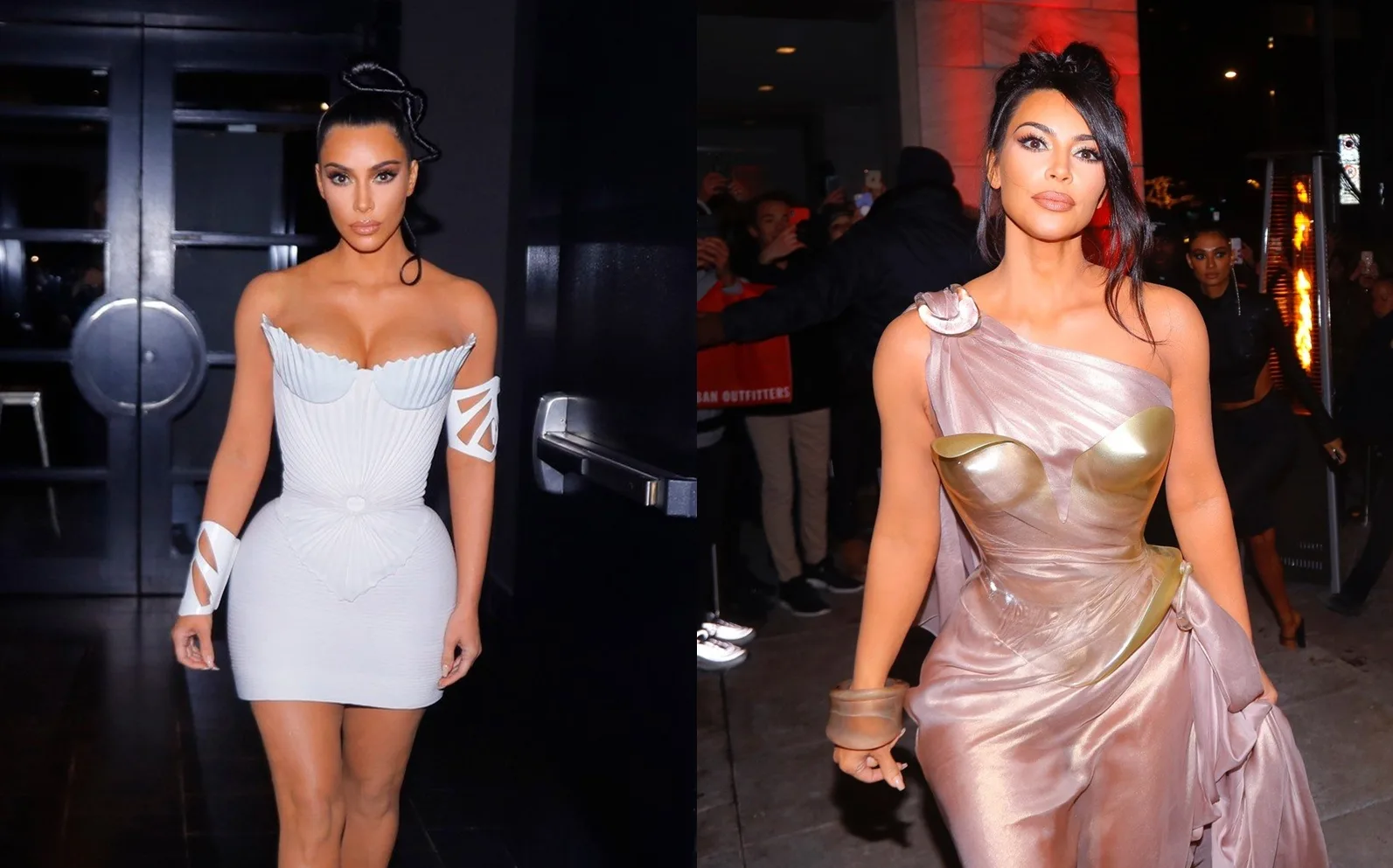 Kim Kardashian, ținute spectaculoase la deschiderea expoziției create în onoarea designerului Thierry Mugler