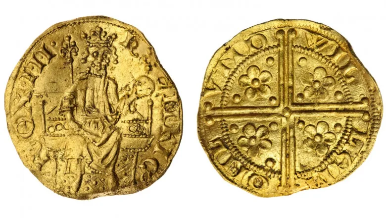 Moneda din aur Henric al III-lea”, descoperită de un căutător amator, a fost vândută cu suma record de 648.000 de lire sterline
