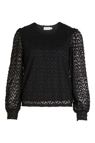 Top cu mâneci lungi, cu folii transparente