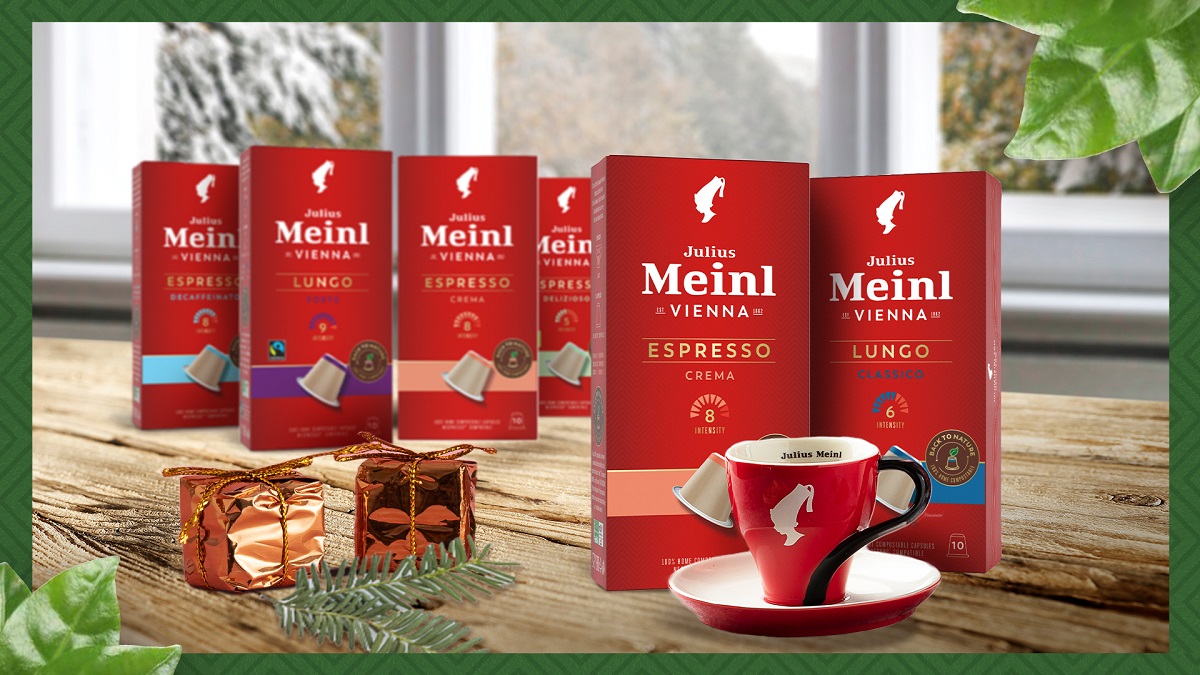 Începe ziua cu o cafea cu gust desăvârșit, în capsulele Julius Meinl 100% biodegradabile și compostabile domestic, compatibile Nespresso®*