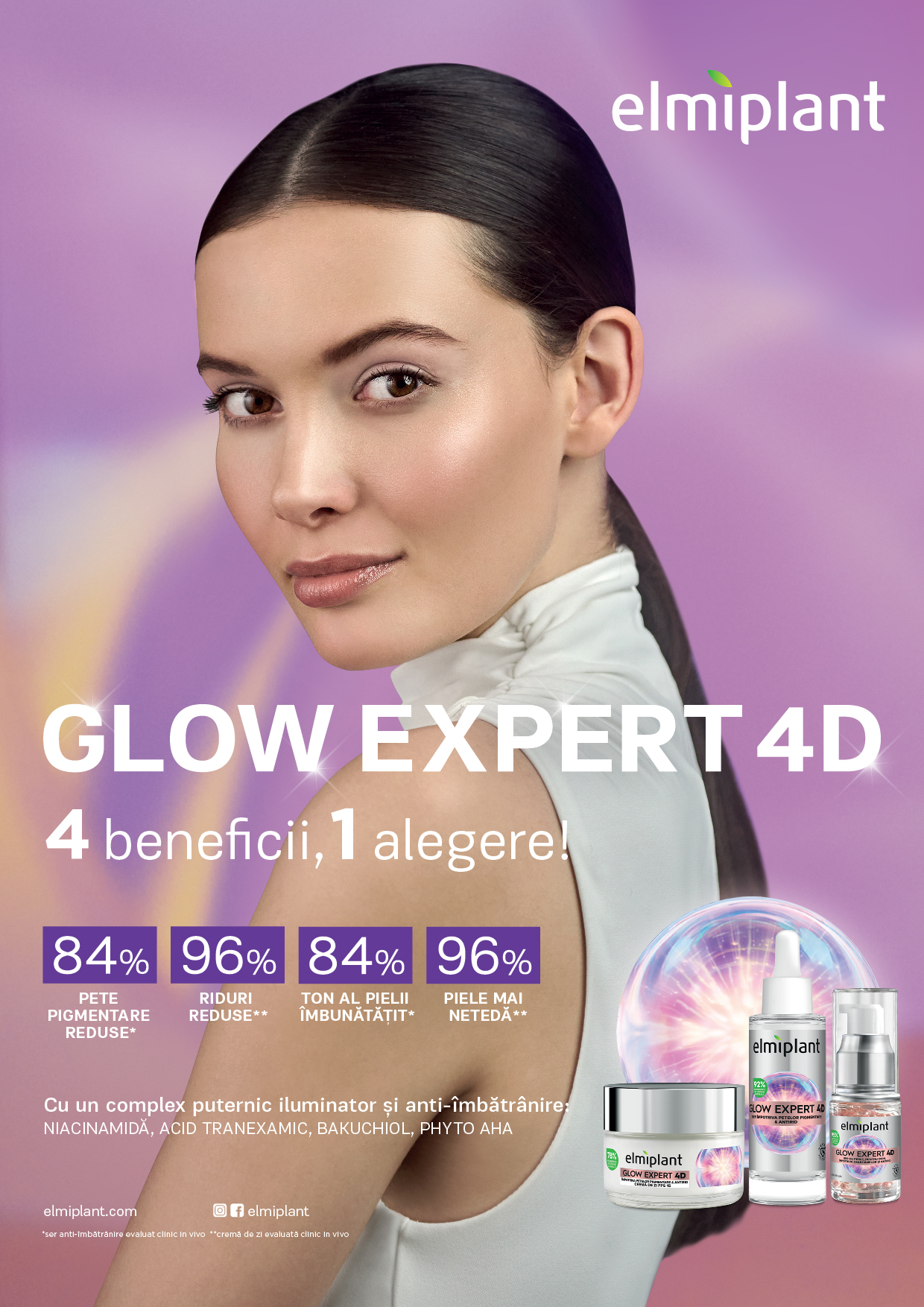 Elmiplant lansează gama de produse Glow Expert 4D: 4 beneficii, o singură alegere