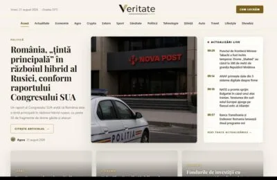 Veritate.ro propune un flux de știri scris integral de 12 jurnaliști AI, cu reguli publice de verificare